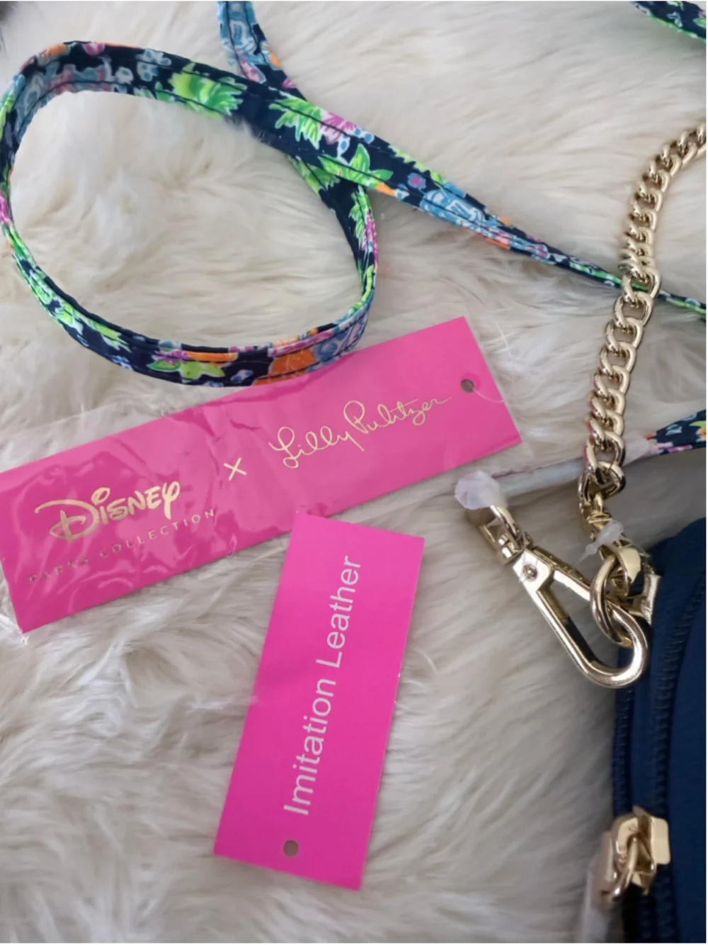 NWT Disney Parks x Lilly Pulitzer Crossbody Bag Purse Blue Mickey
